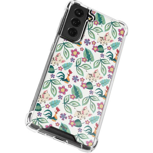 Disney Princess Moana Pua and Heihei Pattern Galaxy S21 FE Clear Case